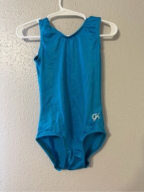 GK Shimmery Turquoise Blue Girls' leotard